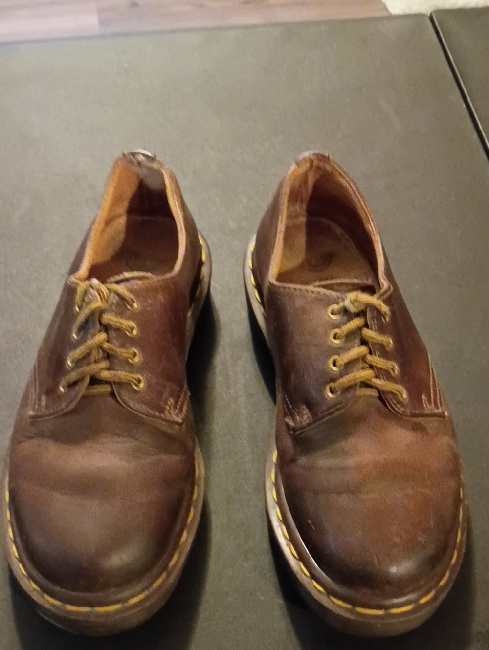 Vintage brown leather Dr. Martens oxford shoe Brown Leather Lace-Up Casual Shoes